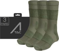 1 x RAW Customer Returns ACE Jackal Socks - 3 Pairs of Tactical Socks with Merino Wool Anti-Blister Padding - Hiking Trekking - Green - 42-44.5 - RRP €20.16