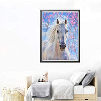 12 x Brand New Yeerum DIY 5D Diamond Painting Horse Cherry Blossoms Complete Accessories Animal Tree Embroidery Painting Diamond Painting Complete Set Cross Stitch Rhinestone Home Decoration 30 x 40 cm - RRP €106.44