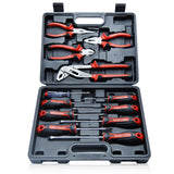 1 x RAW Customer Returns CCLIFE pliers set 12-piece pliers set with screwdriver including combination pliers, needle-nose pliers, side cutters, water pump pliers, slotted screwdriver, Phillips screwdriver, voltage tester - RRP €33.26