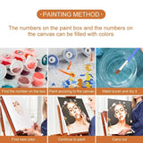 1 x Brand New Shukqueen Paint by Numbers Adults, DIY Canvas Painting Kit for Kids Beginner Home Decor Frameless 20x26 inch - RRP €20.16