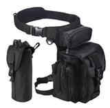 1 x RAW Customer Returns Flintronic Leg Bag, Multipurpose Waterproof Military Tactical Bag, Tool Bag, for Hiking, Cycling, Outdoor, Waterproof Military Tactical Bag-Black - RRP €24.49