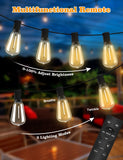 1 x RAW Customer Returns Outdoor fairy lights with remote control - 30 m 100 ft fairy lights, dimmable, 37 2 LED ST38 bulbs, 3 modes and timmer function, weatherproof fairy lights, electricity for patio, garden, parties, balcony, wedding - RRP €54.24