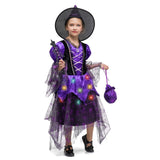 2 x RAW Customer Returns Witch Children s Costume with Lights Halloween Girls Costume Carnival Cosplay Costumes Violet Princess Dress 3-4T, Yarn Purple , 3-4 Years - RRP €48.38