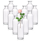 1 x RAW Customer Returns Peohud Set of 12 glass vases, 16 cm high bud vase flower vases, clear small flower vases, decorative glass bottles flower vases for home decor, wedding reception, party - RRP €23.18