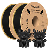 1 x RAW Customer Returns Creality 3D Printer Filament, Hyper PLA Filament for High Speed Printing, Durable and Resistant, Overhang Performance, Dimensional Accuracy - 0.03mm, 2kg, Black and Black - RRP €50.41