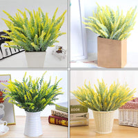 17 x Brand New GKONGU Artificial Flowers, 4 Pack Lavender Artificial Lavender Flowers Ideal for Wedding Bouquets Vase Decoration Yellow  - RRP €346.8