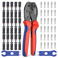 1 x RAW Customer Returns Solar PV Crimping Tool Kits - TUBTAP Solar Crimping Tools with 30pcs Male Female Solar Panel Cable Connectors for 2.5 4 6mm Solar Panel Cable, 1 Pair Solar Connector Wrench - RRP €25.2