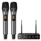 1 x RAW Customer Returns TONOR Dual wireless microphone system wireless, wireless karaoke mic set wireless microphone handheld microphone dynamic with receiver for wedding party church lecture stage speeches conference TW350 Black Red - RRP €64.99