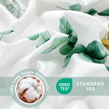 1 x RAW Customer Returns MILDLY bed linen 200x200 cotton satin, 100 long-staple cotton plant pattern bedding, OekoTex certified suitable for allergy sufferers, 1 duvet cover 2 pillowcases 80x80, Simon - RRP €45.97