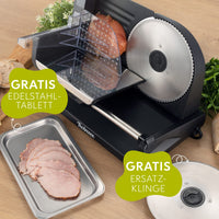 1 x RAW Customer Returns Electric Slicer for Homes 150W Twinzee - Professional Slicers for Salami, Bread and Meat - RRP €84.99