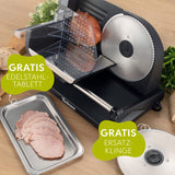 1 x RAW Customer Returns Electric Slicer for Homes 150W Twinzee - Professional Slicers for Salami, Bread and Meat - RRP €70.58