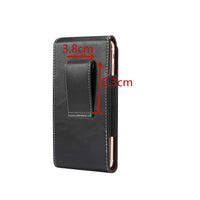 1 x RAW Customer Returns Baiyian Vertical Belt Bag Holster Belt Case Genuine Leather Case for Nokia 2.4, Samsung Galaxy A72, Xiaomi Mi 11 Pro  - RRP €14.98