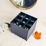 1 x RAW Customer Returns ProCase Set of 5 Jewelry Tray Organizer Jewelry Bowls, Stackable Jewelry Drawer Organizer, Jewelry Insert Jewelry Storage for Necklaces, Bracelets, Earrings, Rings, Watches - Dark Blue - RRP €25.99