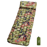 1 x RAW Customer Returns HiiPeak sleeping pad self-inflating high camping air mattress with integrated pillow outdoor camping mat sleeping mat small pack size with foot pump air cell mat inflatable Camo - RRP €39.99