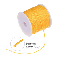 1 x Brand New sourcing map Nylon Cord DIY Making Satin String Craft Wire with Plastic Spool 147ft Gold Tone - RRP €11.9