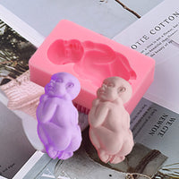 2 x Brand New NAMIS 2 pieces silicone mold baby 3D sleeping baby fondant mold, baby footprint silicone mold, silicone molds fondant for baby, birthday party, cake, chocolate dessert - RRP €26.2