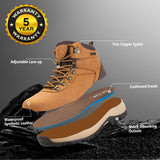 1 x RAW Customer Returns CC-Los Women s Waterproof Trekking and Hiking Boots Anti-Slip Work Boots Lightweight Outdoor Hiking Shoes Yellow Size 42 - RRP €52.7