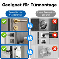 1 x RAW Customer Returns Door lock fingerprint, Eseesmart electronic door lock cylinder 35 35 with keyboard codes and key, door lock with APP, number code, code, key - RRP €119.99