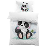 1 x Brand New MUSOLEI Duvet Cover for Single Bed Girls Bedding Panda Cute 1 Duvet Cover 150 x 200 cm and 1 Pillowcase 50 x 80 cm Microfiber Single Bed Girls Set Duvet Cover for Children - RRP €20.4