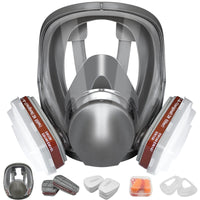 1 x RAW Customer Returns ANUNU full face mask respirator mask, dust mask with activated carbon filter for painting, gas, paint, dust, chemicals and other occupational safety - RRP €37.3