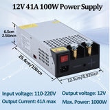 1 x RAW Customer Returns DC 12V 83A 1000W power supply transformer switch power supply 110V 220V AC to DC 12Volt 83A power supply transformer adapter transformer 12V 1000W for LED light bar CCTV camera security system radio 2023 Upgraded  - RRP €85.56