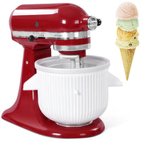 1 x RAW Customer Returns Gdrtwwh Ice Cream Maker Attachment for Kitchenaid Stand Mixer, Ice Cream Maker and Sorbet Gelato Maker, Fits Kitchenaid 4.3L and 4.8L Bowl Lifter Dishwasher Safe  - RRP €85.07