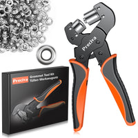 1 x RAW Customer Returns Eyelet pliers set, professional eyelet pliers with lever technology Safe eyelet press 10mm with 500 eyelets Magnetic eyelet press made of hardened steel Eyelet punch for PVC banners, tarpaulins, cardboard - RRP €38.3