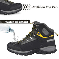 1 x Brand New GRITION Men s Hiking Shoes Waterproof Lightweight Boots Winter Trekking Shoes Breathable Warm Trekking Hiking Boots Shoes Combat Boots Work Shoes Outdoor Shoes Multi-Way 44 EU, Black Yellow  - RRP €74.86