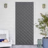 1 x RAW Customer Returns PONY DANCE Thick thermal curtain, cold protection, front door, 100 x 210 cm, door curtain, cold protection, heat curtain, door draft excluder, thermal curtain, waterproof and windproof, side opening, grey - RRP €46.94