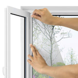 1 x RAW Customer Returns Apalus fly screen window, can be cut to fit window sizes up to 100x100cm, insect protection with strong Velcro, easy to install, pressing aid and cutter included, white 2 pieces - RRP €12.99