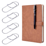 1 x RAW Customer Returns Wisdompro 12 Pack Pen Holder Notebook Metal, 2.1 x 6 cm Pen Clip for Notebook Books Journal Clipboard, Paper Clips Large for Almost Any Pen Size Silver  - RRP €7.86