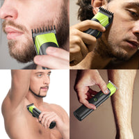 1 x RAW Customer Returns Unibono Electric Body Groomer Men Kit, Intimate Shaver Man with Adjustable Guide Comb Vertical Cutting Head, Body Shaver Waterproof Wet-Dry for Head and Body Hair - RRP €30.24