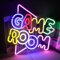 1 x RAW Customer Returns SIGNSHIP Game Room Neon Sign Led Game Neon Light for Wall Decoration, USB Letters Neon Light Large Acrylic Art for Bedroom Playroom Decoration Boys Gift - RRP €40.99