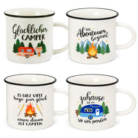 1 x RAW Customer Returns Rhdekoein 4 pieces camping cup mug for camping camping equipment gifts for campers family motorhome residents friends decoration for hiking camping caravan motorhome trips - RRP €24.19