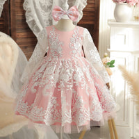 1 x RAW Customer Returns TTYAOVO Baby Girl Flower Lace Princess Tutu Dress Size 80 6-12 Months 790 Pink-c - RRP €28.99