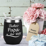 1 x RAW Customer Returns Livole Dad Gift Father s Day, Best Dad in the World, Christmas Gifts for Dad, Father, Fathers, Husband, Dad Mug Birthday Gift, Stainless Steel Wine Tumbler, 12oz 350ml Double Walled Wine Glass - RRP €15.12