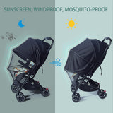 3 x RAW Customer Returns NAJILI Insect Screen for Strollers, Mosquito Net for Strollers Double Zipper Sun Protection Stroller UV Protection, Universal Size Insect Screen for Strollers, Black - RRP €36.93