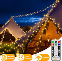 1 x RAW Customer Returns Ollny outdoor fairy lights 60M 600 LED, fairy lights with remote control 8 modes timer, IP44 waterproof Christmas lights outside for party wedding Christmas garden balcony warm white  - RRP €37.99