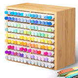 1 x RAW Customer Returns ALLILUYAA Pen Storage, Marker Organizer, Bamboo Pen Organizer, for Marker Pens Pens Pencils Art Brushes Stationary Organizer, for Classroom Office Decoration - RRP €32.99