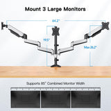 1 x RAW Customer Returns HUANUO Monitor Mount 3 Monitors for 17-32 inch Screens, Screen Mount 3 Monitors Height Adjustable, Monitor Arm, Carry 8 kg per Arm - RRP €179.99