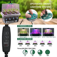 1 x RAW Customer Returns MQFORU Self-Watering Indoor Greenhouse Propagation Box with Plant Lamp, 6 Pieces 72 Cells Mini Greenhouse Propagation Set with 3 Light Settings Reusable Germination Trays Kits - RRP €25.99