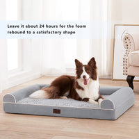 1 x RAW Customer Returns WESTERN HOME Orthopedic dog bed medium-sized dogs dog sofa dog couch dog bed with high edge gray - RRP €44.99