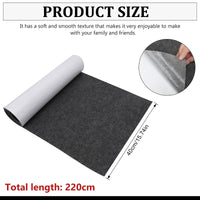 1 x RAW Customer Returns YushengTai Felt Mat Self-Adhesive, Black 40X220CM Needle Felt Self-Adhesive, 2MM Thick, with All-Purpose Knife Felt Self-Adhesive, Can Be Cut, Sold by the Meter Adhesive Felt Self-Adhesive - RRP €26.4