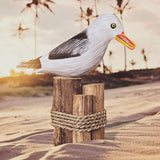 1 x RAW Customer Returns IMAGO Decoration Garden Decoration Maritime Seagull Seagull Bird Birds with Child on Dalbe Wooden Decoration Seagull with Child  - RRP €20.06