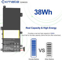 1 x RAW Customer Returns Exmate C21N1333 Batteries for ASUS Transformer Book Flip R554L TP550L TP550LA TP550LD TP550LJ 7.5V 38Wh  - RRP €33.2