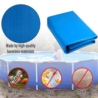 1 x RAW Customer Returns Round Pool Cover, Round Pool Cover Easy Set Dustproof Pool Protector Pool Cover for Above Ground Swimming Pools 366cm 12ft  - RRP €25.56