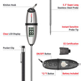 4 x RAW Customer Returns ThermoPro TP02S Digital Roasting Thermometer Meat Thermometer Cooking Kitchen Thermometer Grill Thermometer with Long Probe, for Roasting, Cooking, Grilling BBQ, Baking, Baby Food - RRP €39.96