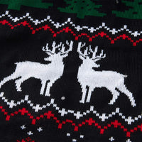 1 x RAW Customer Returns Freshhoodies Women s Christmas Knitted Pullover Jumper 2020 Vintage Novelty Black Red Autumn Winter Warm Christmas Jumper Elf and Reindeer Ugly Christmas Jumper with Lighting Knitted Jumper M - RRP €33.26