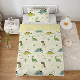 1 x RAW Customer Returns MUSOLEI Children s single duvet cover Dinosaurs single duvet cover Child s single bed set 1 duvet cover 135x200cm and 1 pillowcase 50x80cm Boy s single duvet cover Cartoon dinosaurs - RRP €23.59