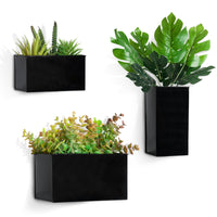 1 x RAW Customer Returns BOFUNX 3pcs Wall Planters Wall Flower Pots Wall Hanging Vases Metal Hanging Vase for Wall Home Decoration - RRP €16.13